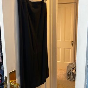 Black long skirt with slit in back- new-size 20